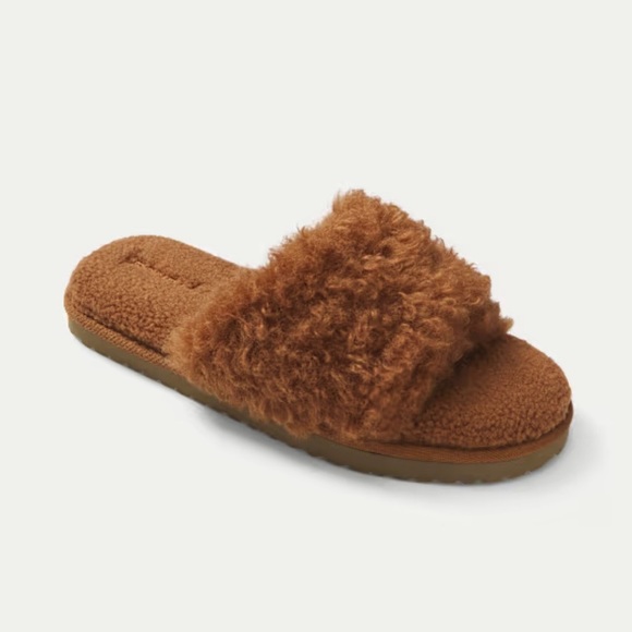 Bombas Shoes - Bombas Women’s Plush Sunday Slide Dusted Cocoa Fuzzy Slippers